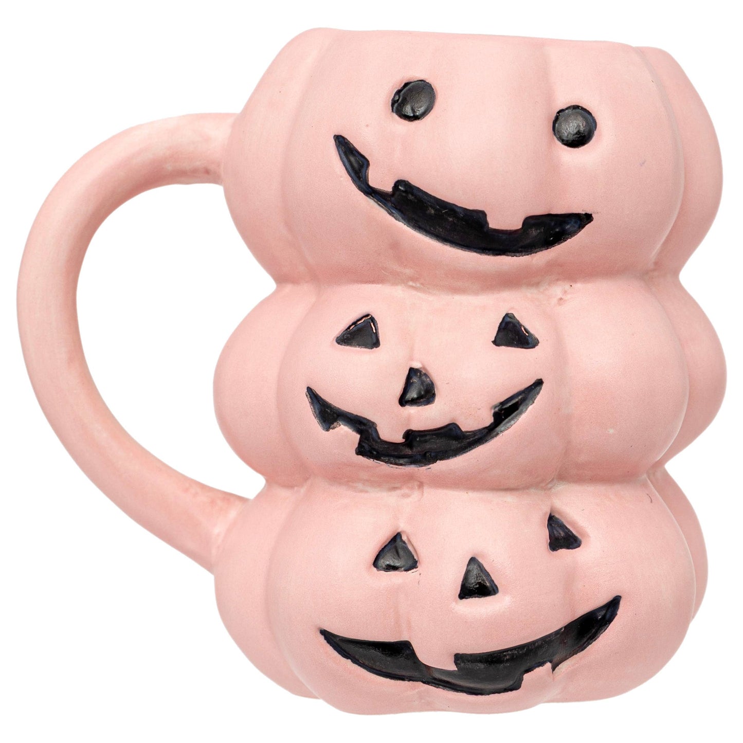 4.75" Pink Jack-O-Stack Mug Fall Autumn Halloween