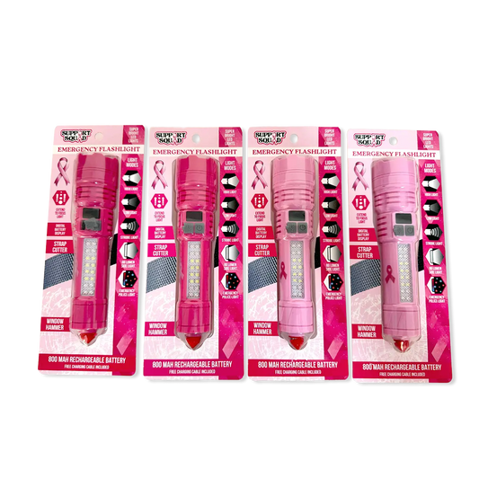 Breast Cancer Awareness Heavy Duty Flashlight Assortment