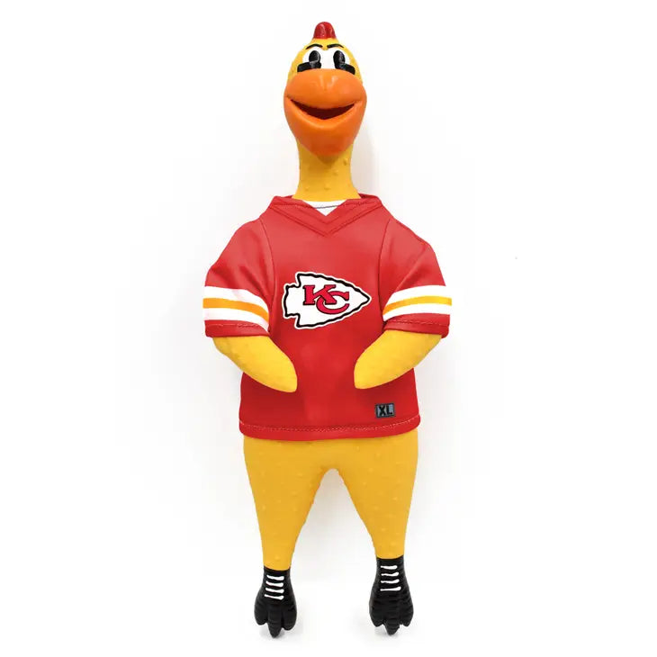 Chiefs Rubber Chicken Pet Toy