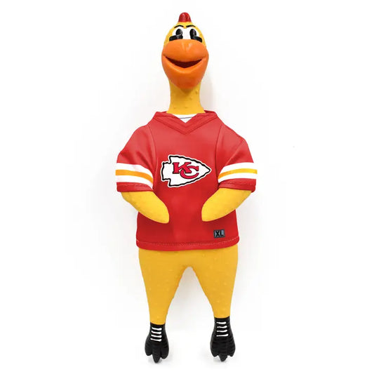 Chiefs Rubber Chicken Pet Toy