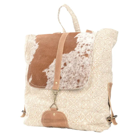 Cream Cowhide Backpack