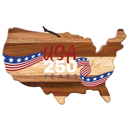 USA 250th Anniversary UV Printed USA Wood Charcuterie Board