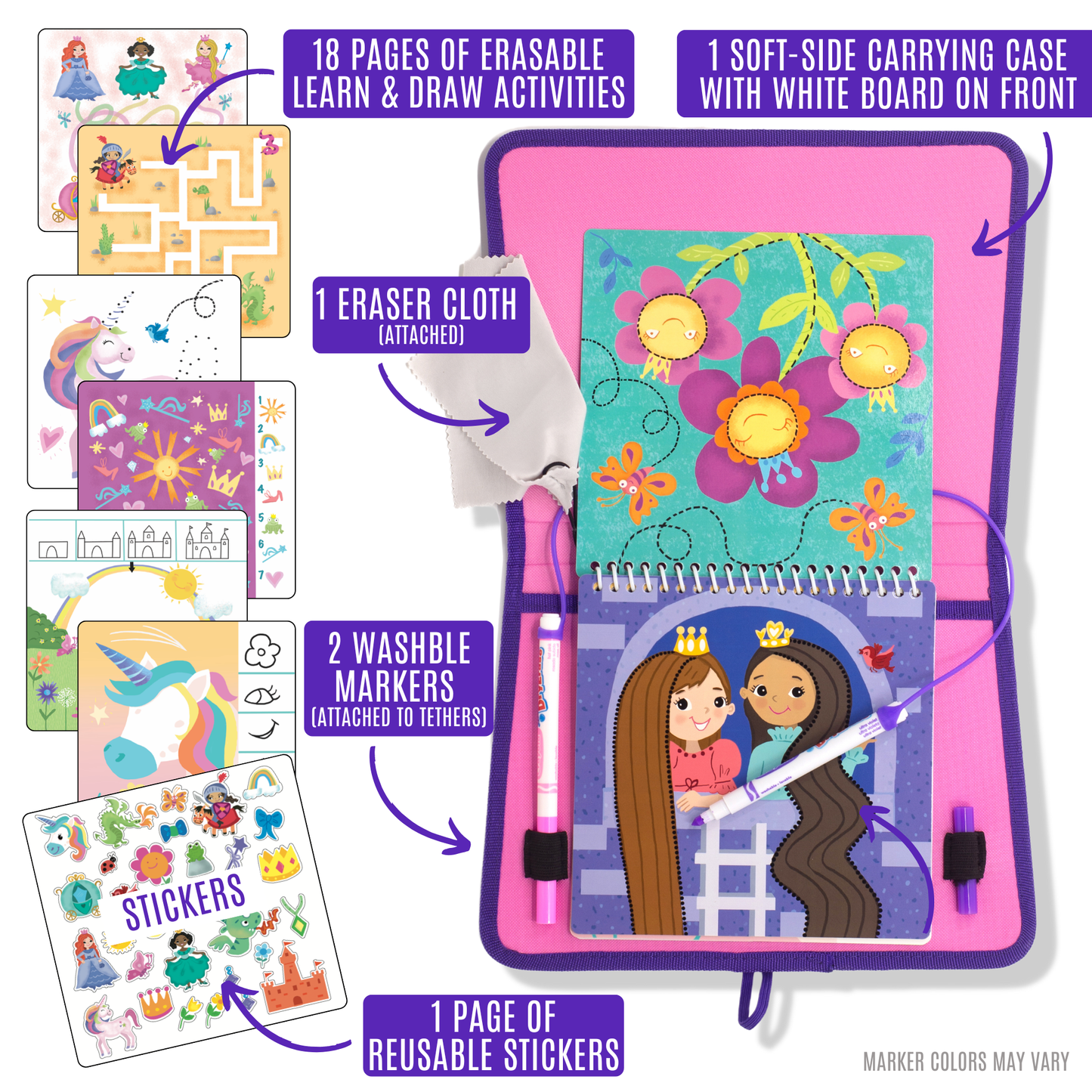 Totebook Dry Erase Kids Travel Activity Kit (with stickers!)