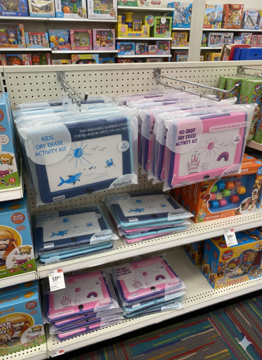 Totebook Dry Erase Kids Travel Activity Kit (with stickers!)
