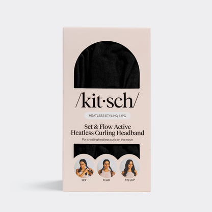 Set & Flow Heatless Curling Headband - Black