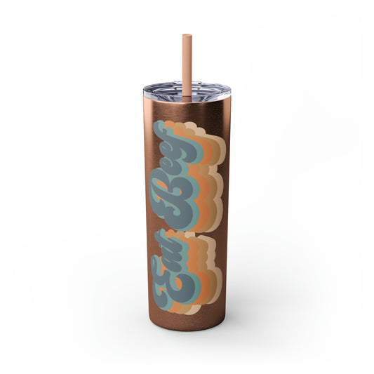 Retro Eat Beef Skinny Tumbler