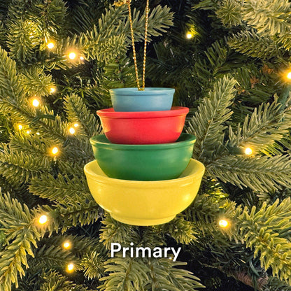 Mini Pyrex-Inspired Bowl Ornament | Retro Christmas Decor