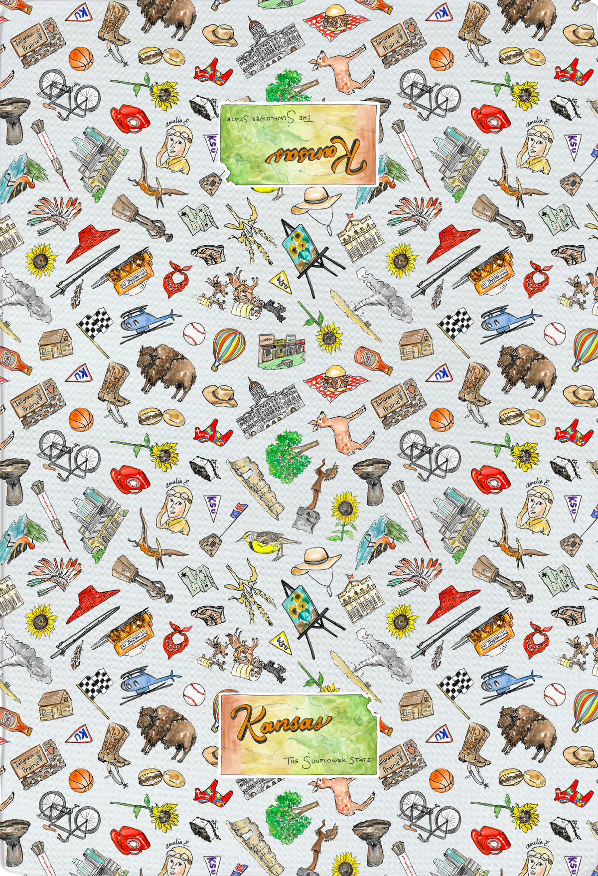 Kansas tea towel