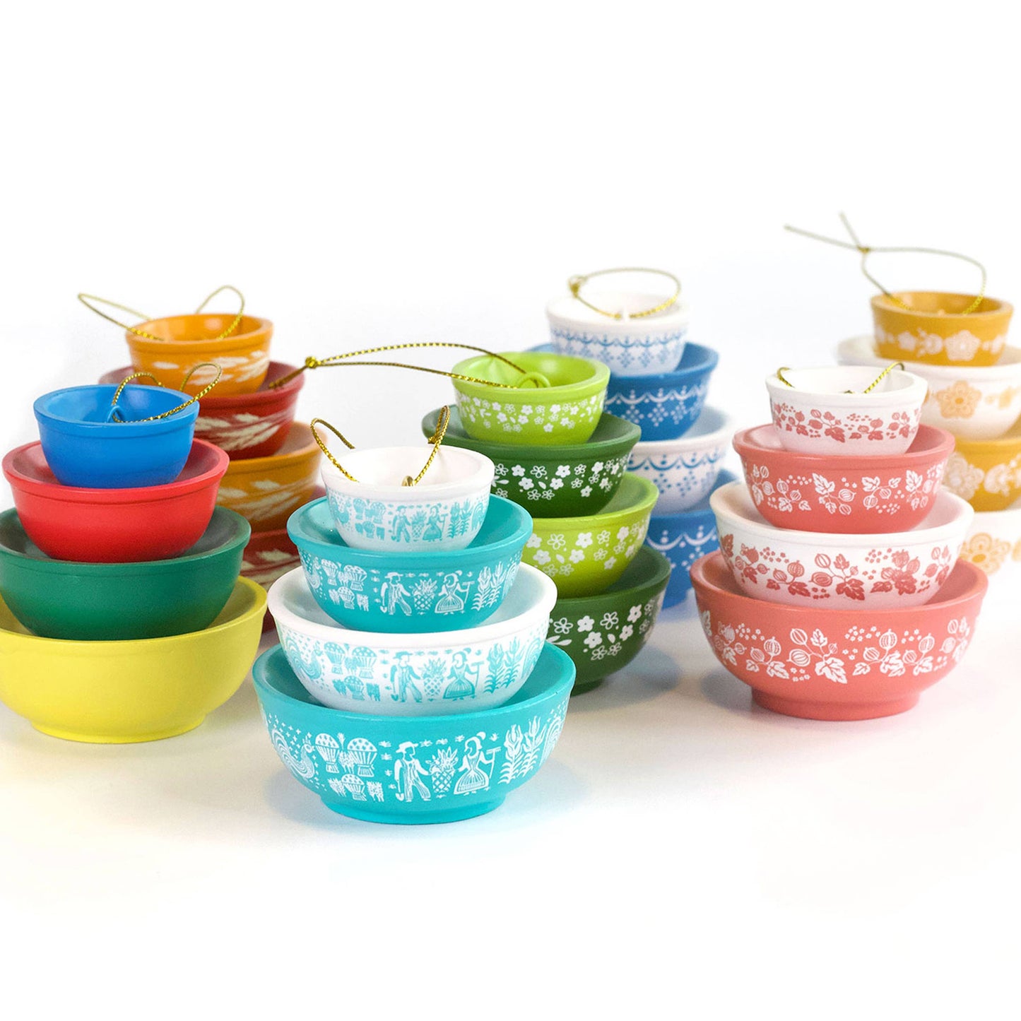 Mini Pyrex-Inspired Bowl Ornament | Retro Christmas Decor