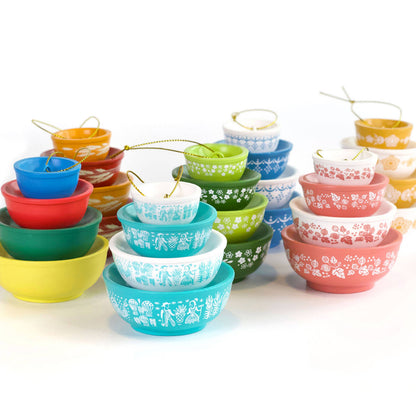 Mini Pyrex-Inspired Bowl Ornament | Retro Christmas Decor