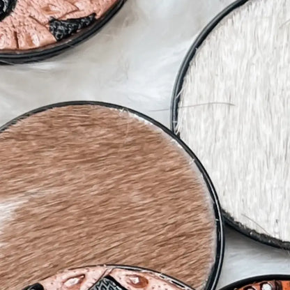 Leather or Cowhide Phone Grip