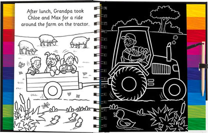 Scratch and Draw Farm Animals Book